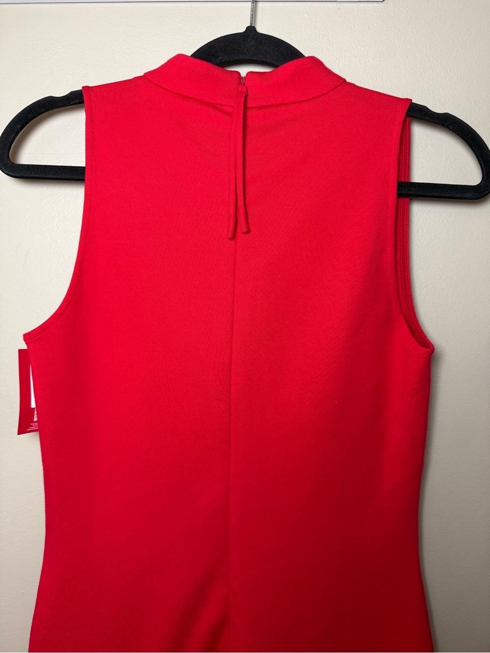 Spanx Red Ponte Sleeveless Midi Dress Cowl Neck Sculpting Size S - Picture 8 of 16